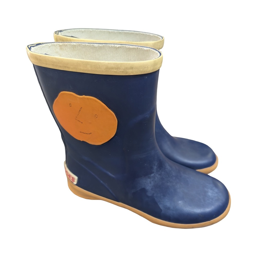 Bobo Choses Kids Rain Boots Size 30 (approx size 12 US) Blue Rubber Boots - Picture 2 of 6